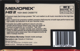 Compact Cassette: Memorex  - HB II 90