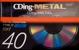 Compact Cassette: TDK  - CDing-Metal 40