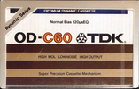 Compact Cassette TDK OD 60 Type I Normal 1979 Europe, USA