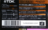 Compact Cassette: TDK  - SA 80