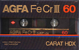 Compact Cassette: AGFA  - CARAT HDX 60