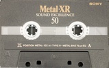 Compact Cassette Sony Metal-XR 50 "C-50 MTLXRC" Type IV Metal 1997 Europe