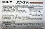 Compact Cassette Sony UCX-S 60 Type II Chrome 1985 North America