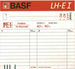 Compact Cassette: BASF  - LH Extra I 60