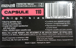 Compact Cassette: Maxell / Hitachi Maxell - Capsule 110