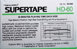 Compact Cassette: Realistic SUPERTAPE - HD 60