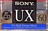 Compact Cassette Sony UX 60 Type II Chrome 1993 North America