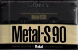 Compact Cassette: Sony  - Metal-S 90