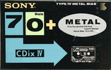 Compact Cassette: Sony  - CDix IV 70