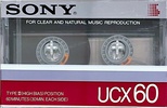 Compact Cassette Sony UCX 60 Type II Chrome 1985 USA