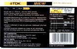 Compact Cassette: TDK  - MA-XG 90