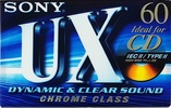 Compact Cassette Sony UX 60 "C-60UXD" Type II Chrome 2000 Europe