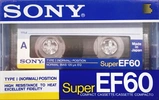 Compact Cassette Sony Super EF 60 "C-60EFS" Type I Normal 1988 Europe