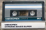 Compact Cassette Memorex CRX  II 90 Type II Chrome 1987 Europe