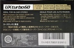 Compact Cassette Sony UX turbo 60 "UX-S60TB" Type II Chrome 1990 Japan