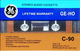 Compact Cassette:  General Electric - GE-HO 90