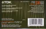 Compact Cassette: TDK  - Pro SM 60