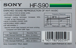 Compact Cassette: Sony  - HF-S 90