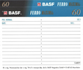 Compact Cassette: BASF  - Ferro Maxima I 60