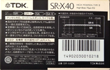 Compact Cassette: TDK  - SR-X 40