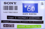 Compact Cassette: Sony  - CDix I 60