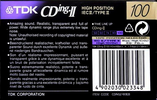 Compact Cassette: TDK  - CDing-II 100