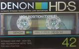 Compact Cassette Denon HD-S 42 Type II Chrome 1985 Japan