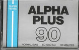 Compact Cassette: Unknown Alpha Plus -  90