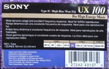 Compact Cassette: Sony  - UX 100