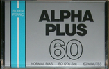 Compact Cassette: Unknown Alpha Plus -  60