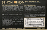 Compact Cassette: Nippon Columbia / Denon Denon - HD-M 90