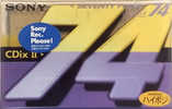 Compact Cassette: Sony  - CDix II 74