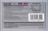 Compact Cassette: Maxell / Hitachi Maxell - Studio Tape MS 30