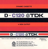 Compact Cassette TDK D 120 Type I Normal 1972 Europe, USA