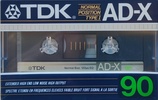 Compact Cassette TDK AD-X 90 Type I Normal 1985 North America