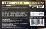 Compact Cassette: TDK  - MA-X 90