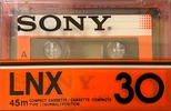 Compact Cassette Sony LNX 30 Type I Normal 1983 North America