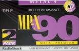 2 pack Radio Shack MP-X 90 "44-963" Type IV Metal 1995 USA