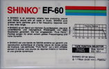 Compact Cassette:  Shinko - EF 60