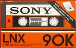 Compact Cassette Sony LNX 90 "90K" Type I Normal 1979 North America