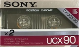 2 pack Sony UCX 90 Type II Chrome 1985 Europe