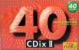 Compact Cassette: Sony  - CDix II 40