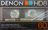 Compact Cassette Denon HD8 60 Type II Chrome 1985 Europe