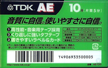 Compact Cassette: TDK  - AE 10