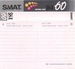 Compact Cassette Smat SH X 60 Type I Normal 1988 Portugal