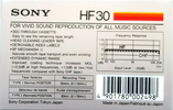 Compact Cassette: Sony  - HF 30