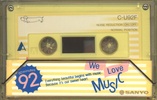 Compact Cassette:  Sanyo - We Love Music 92