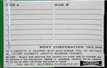 Compact Cassette: Sony  - Auto-Sensor 90