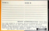 Compact Cassette: Sony  -  30