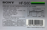 Compact Cassette: Sony  - HF-S 60